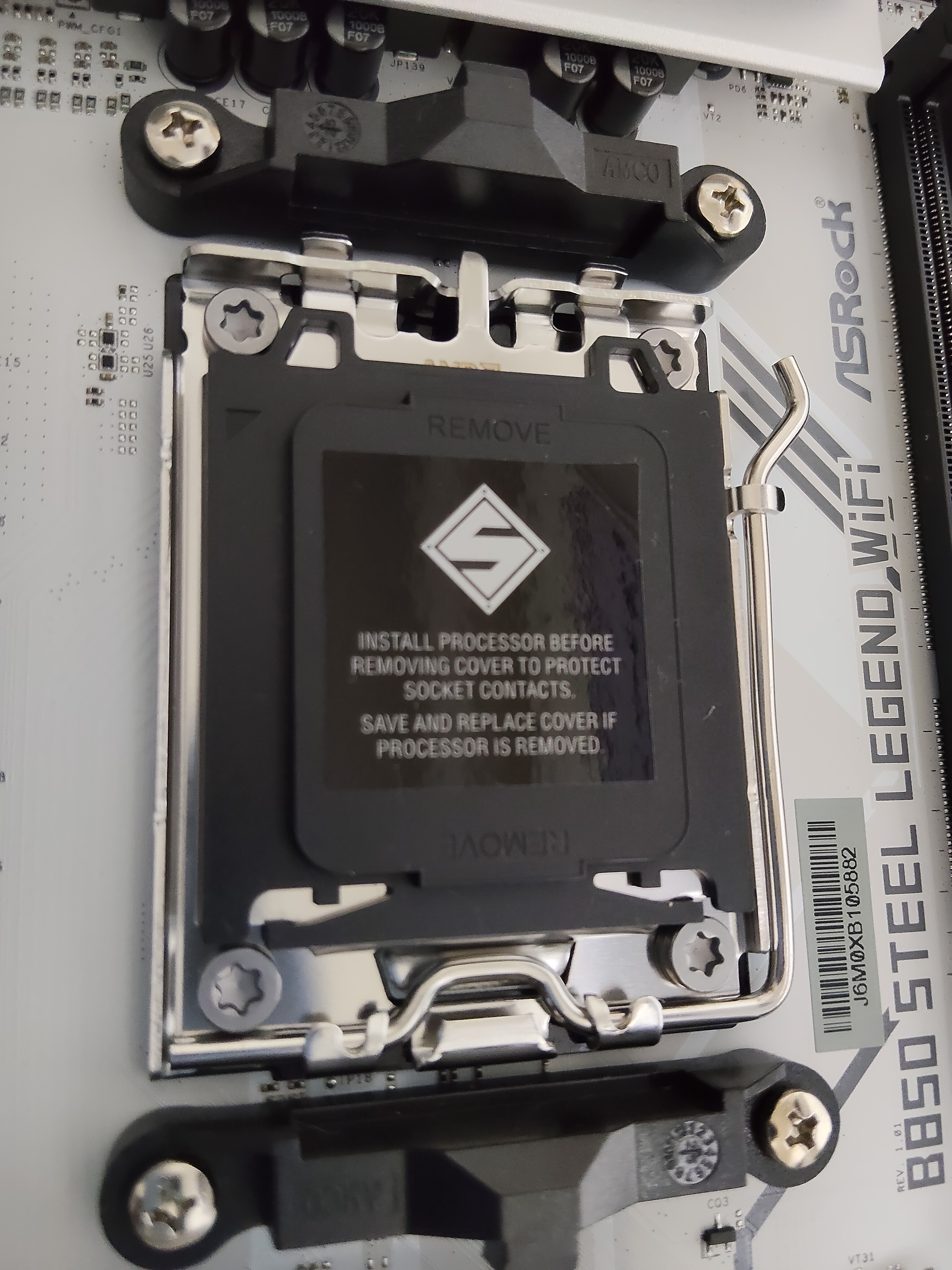 ASRock B850 Steel Legend WiFi 全景（M.2 ARMOR / BLAZING M.2 / CMOS 電池）— Ryzen 7 9700X 着荷時の初期不良チェック実況のサムネイル画像