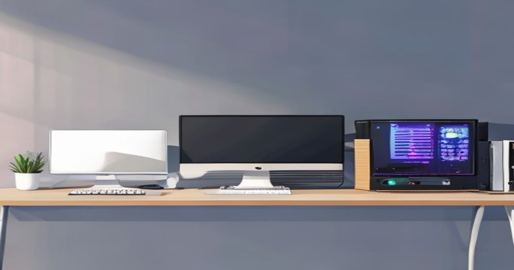 在宅デスクに映えるデザインPC｜ホワイト・ウッド・ARGBショーケース 3 構成例 のサムネイル画像
